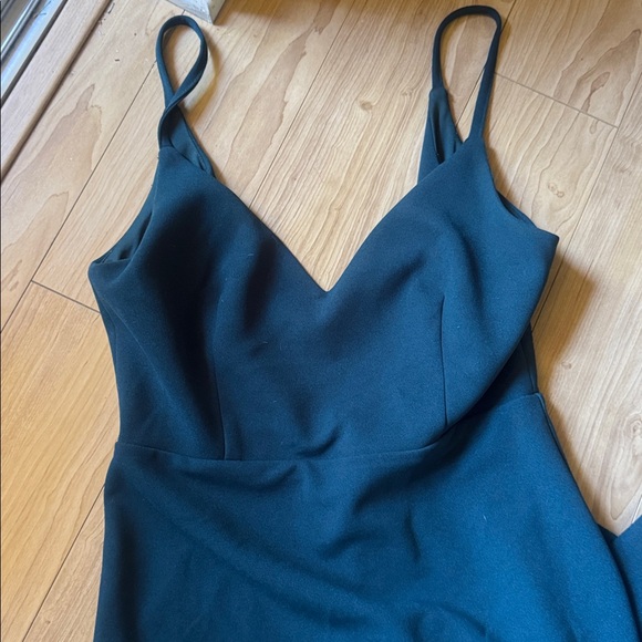 Lulu's Teal Green Spaghetti Strap Maxi Dress - Picture 2 of 4
